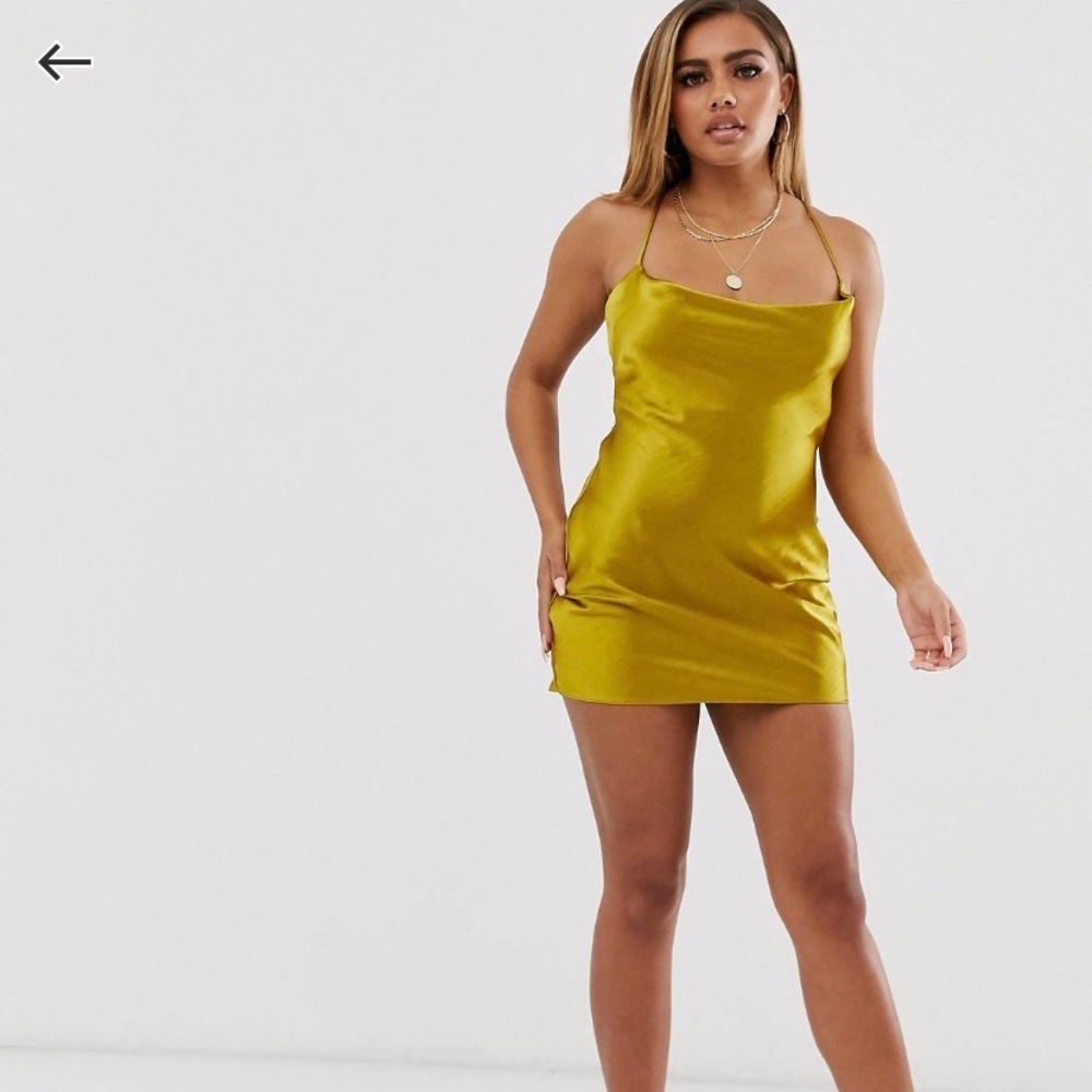 Blue Cami mini slip dress